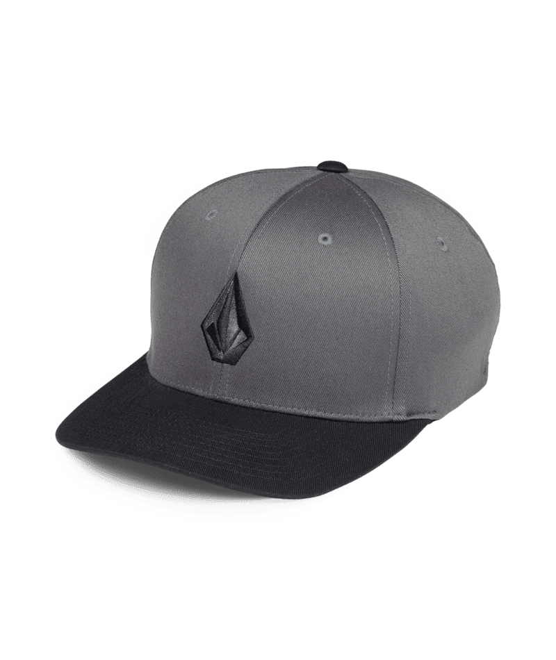 VOLCOM Full Stone Flexfit Hat Asphalt Black Men's Hats Volcom 