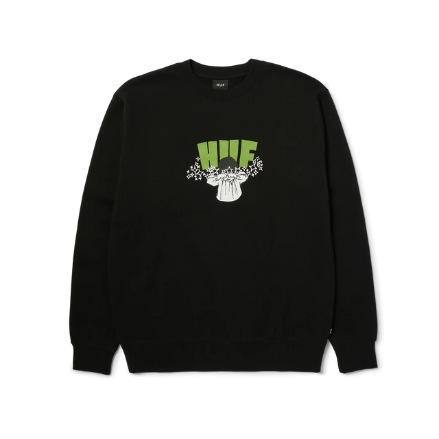 HUF Dazed Crewneck Sweater Black Men's Crewnecks Huf 