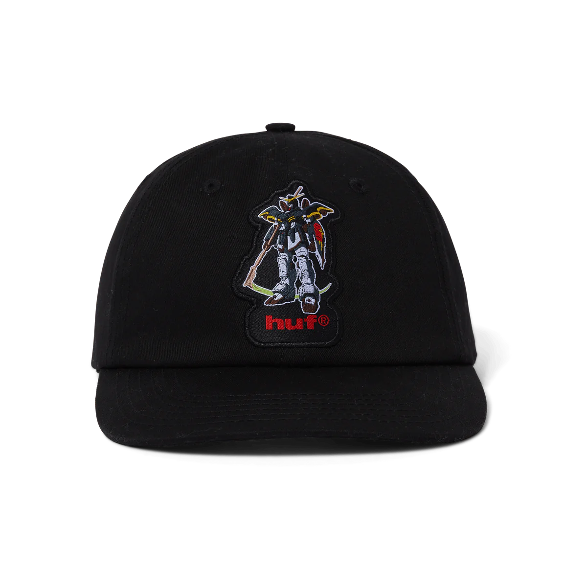 HUF x Gundam Deathscythe Snapback Hat Black Men's Hats huf 
