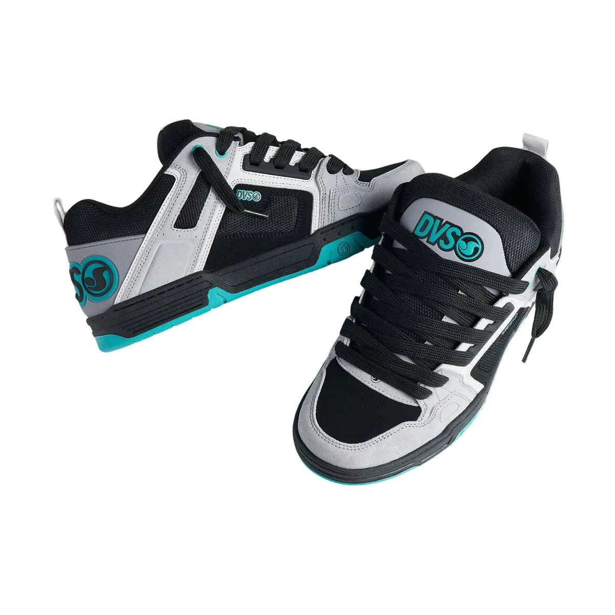 DVS Comanche Shoes Grey/Black/Teal Men's Skate Shoes DVS 