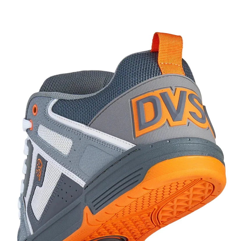 DVS Comanche Shoes Charcoal Gray/Orange/Nubuck DVS 