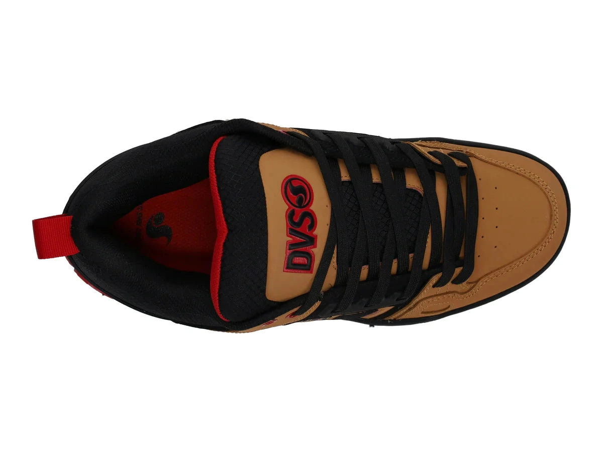 DVS Comanche Shoes Tan/Black/Red Men's Skate Shoes DVS 