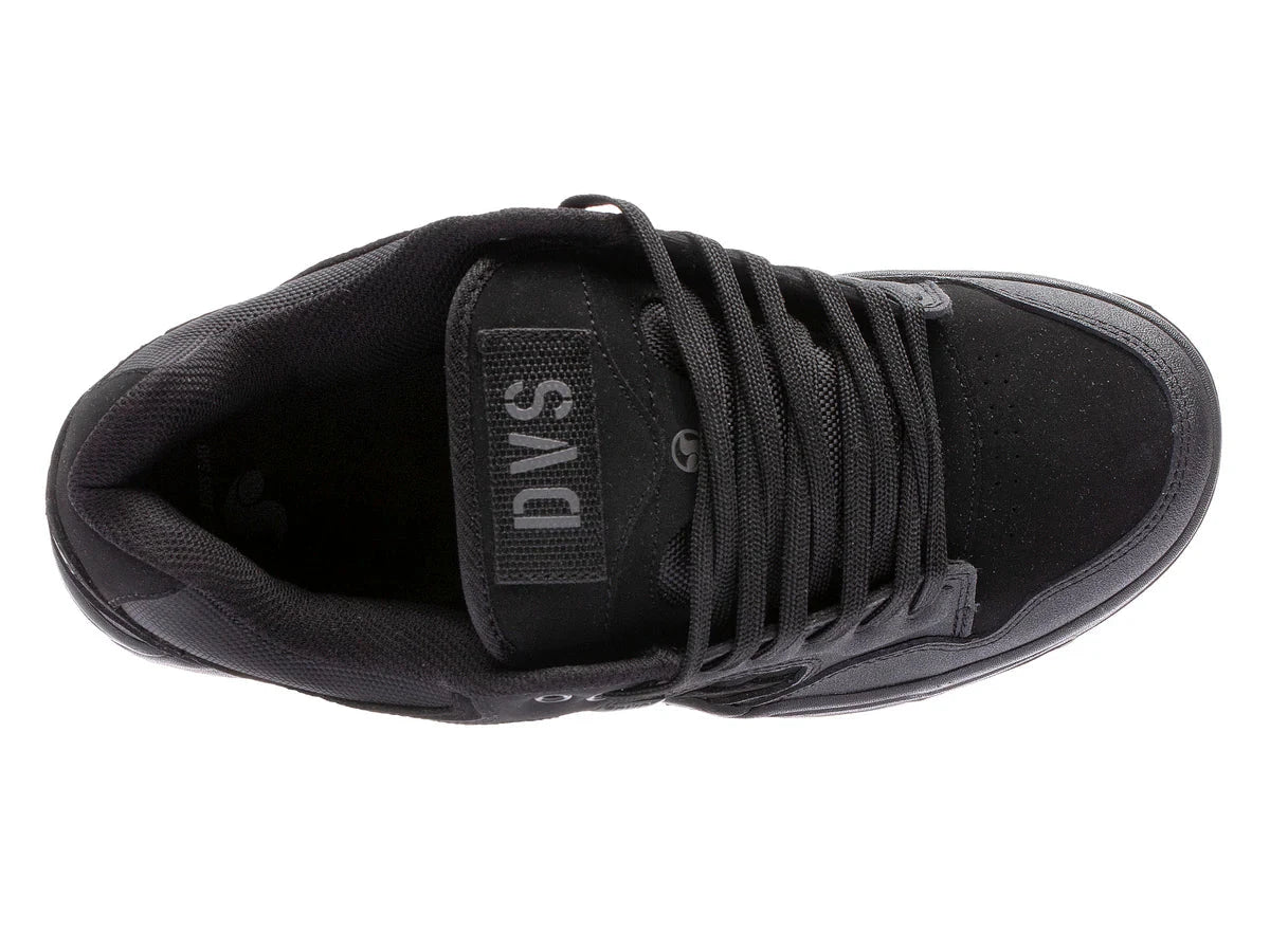 DVS Enduro Heir Shoes Black/Black Leather Men's Skate Shoes DVS 