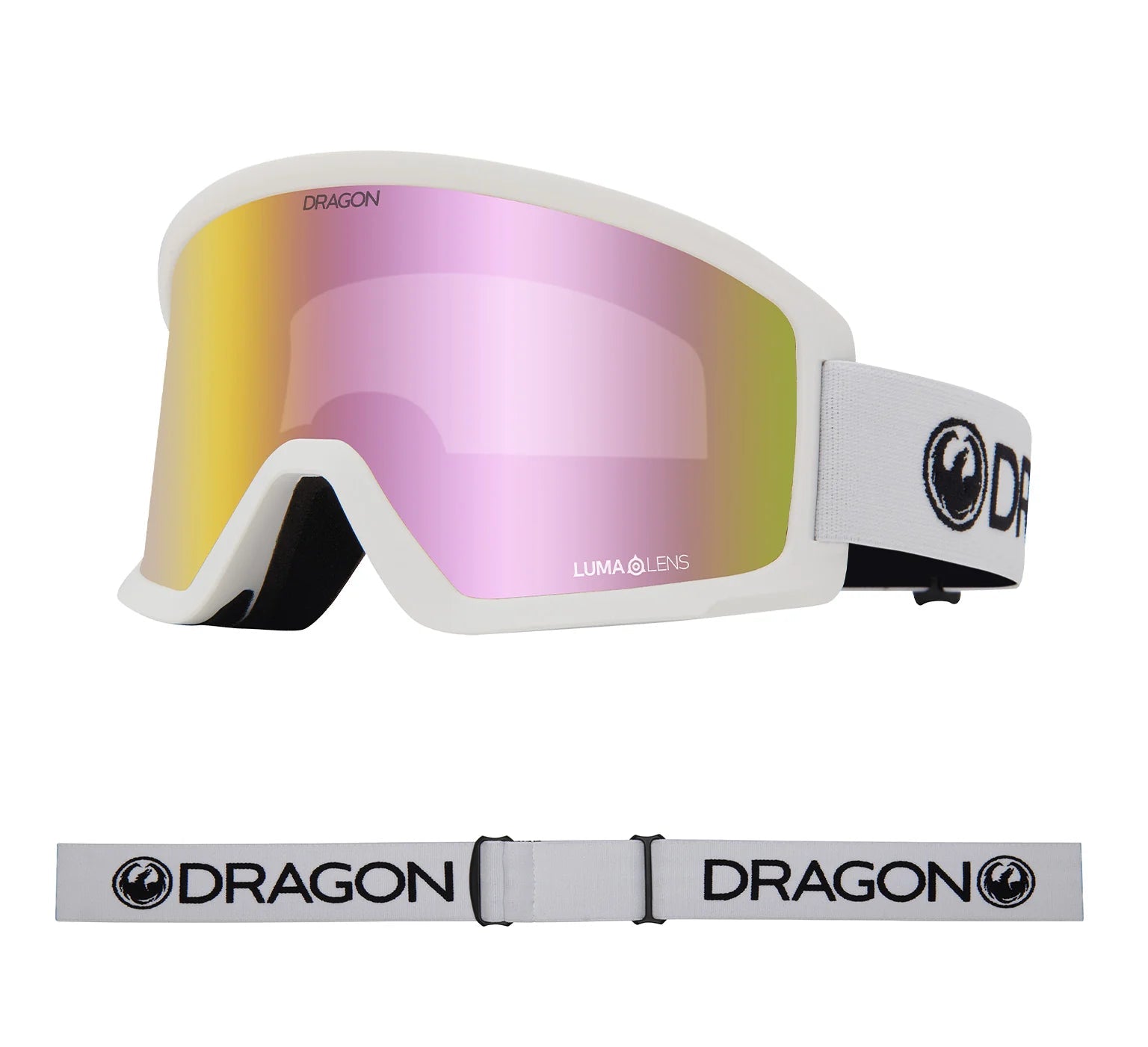 DRAGON DX3 L OTG White - Lumalens Pink Ion Snow Goggle Snow Goggles Dragon 