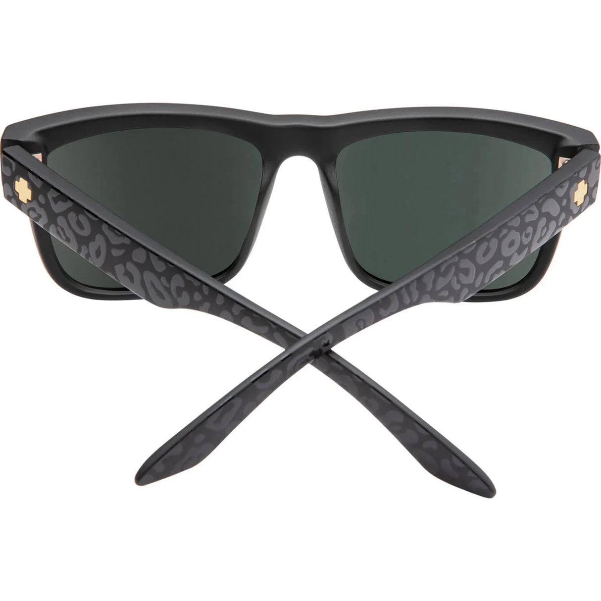 SPY Discord Matte Black Leopard - Happy Grey Green Light Silver Spectra Mirror Sunglasses Sunglasses Spy 