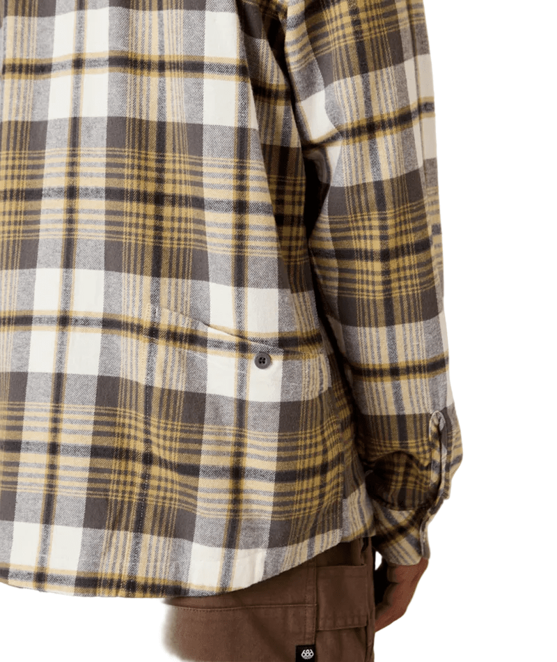 686 Smarty Headwall Flannel Tan Plaid Men's Flannel Shirts 686 