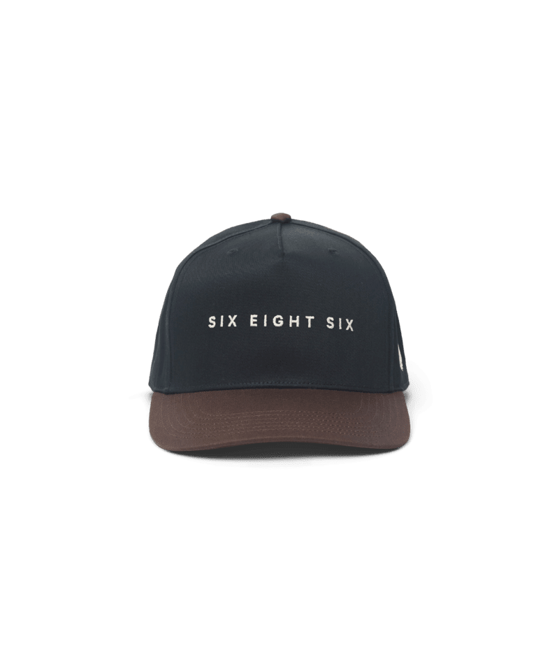 686 High-Pro Ses Two Tone Structured 5 Panel Hat Black Men's Hats 686 