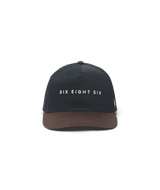686 High-Pro Ses Two Tone Structured 5 Panel Hat Black Men's Hats 686 