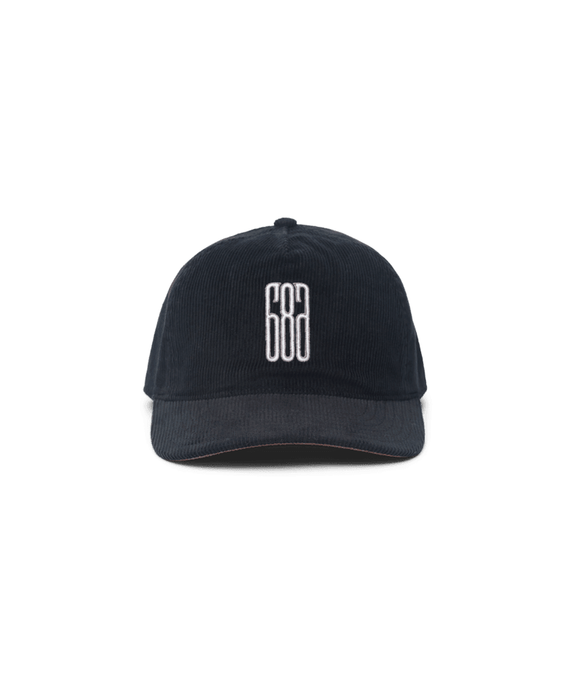 686 Mid-Pro Ghost Cord Unstructured 5 Panel Hat Black Men's Hats 686 