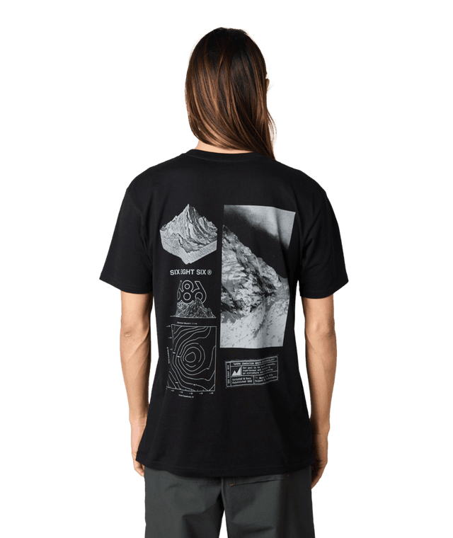 686 Cross-Cut Authentic T-Shirt Black Men's Short Sleeve T-Shirts 686 