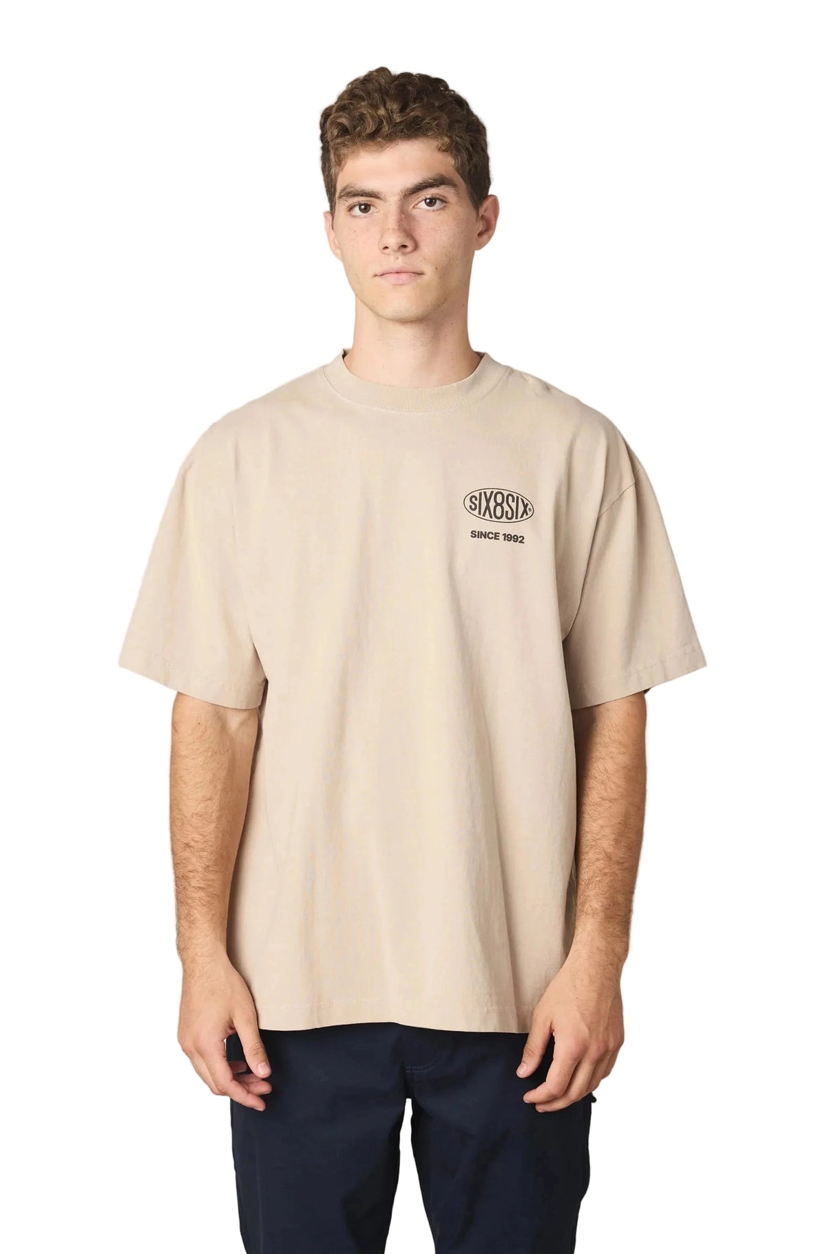 686 92 Relaxed T-Shirt Tan Men's Short Sleeve T-Shirts 686 