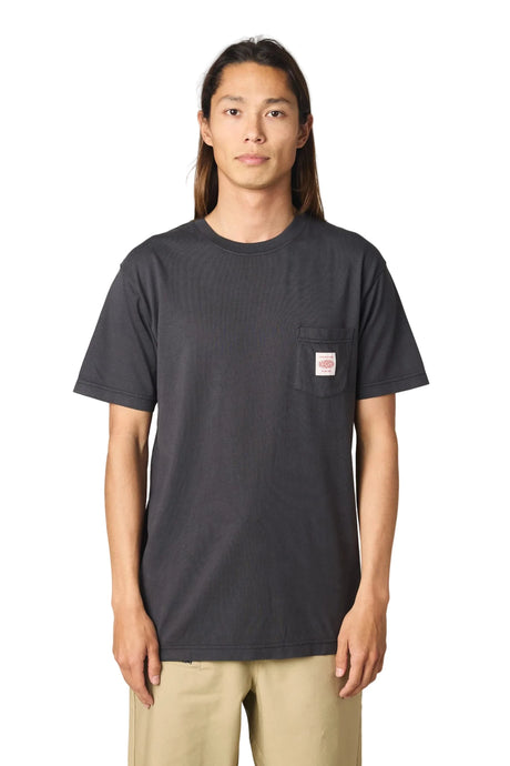 686 Unwork Authentic Pocket T-Shirt Washed Black Men's Short Sleeve T-Shirts 686 