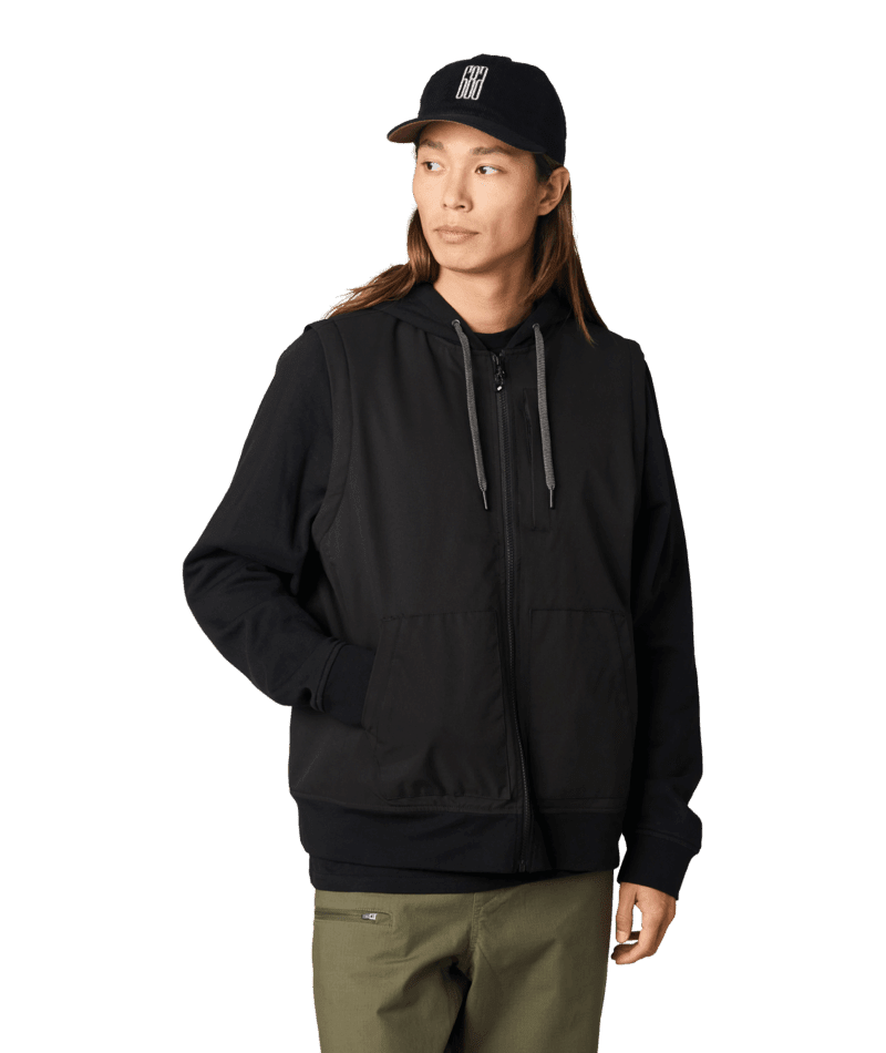 686 Merge Quilted Zip Hoodie Black/Black Men's Zip Hoodies 686 