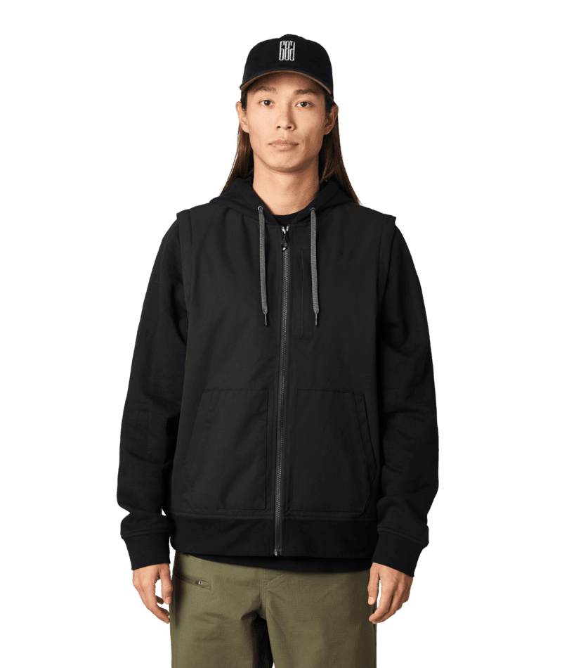 686 Merge Quilted Zip Hoodie Black/Black Men's Zip Hoodies 686 