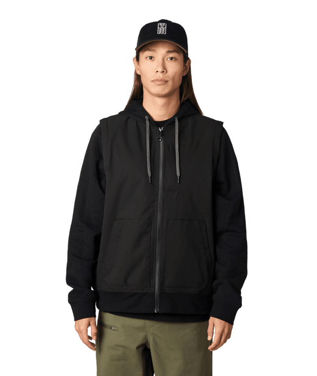 686 Merge Quilted Zip Hoodie Black/Black Men's Zip Hoodies 686 