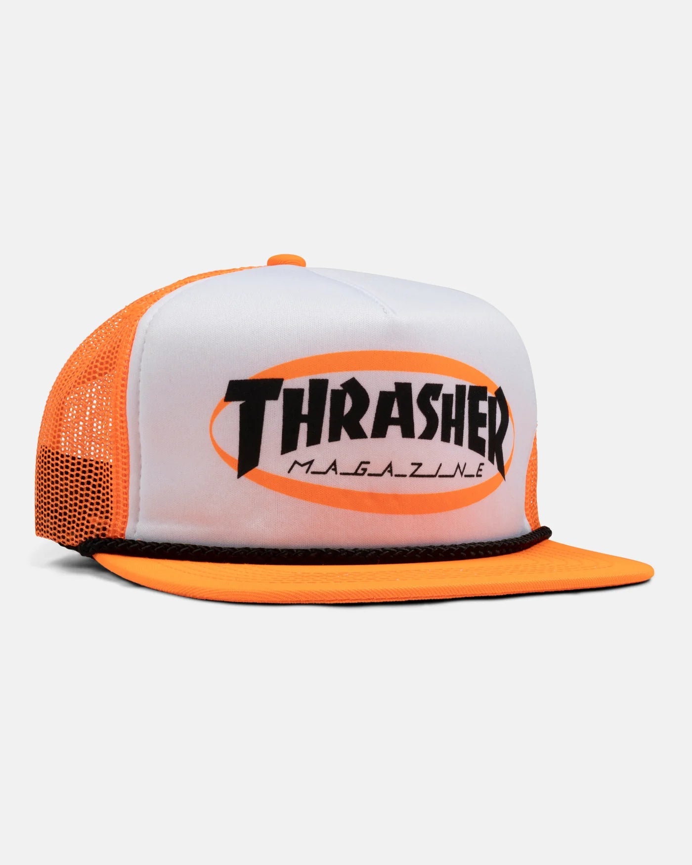 THRASHER Ellipse Logo Trucker Hat Orange Men's Hats Thrasher 