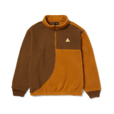 HUF Expedition 1/4 Zip Fleece Sweater Coffee Men's Sweaters huf 
