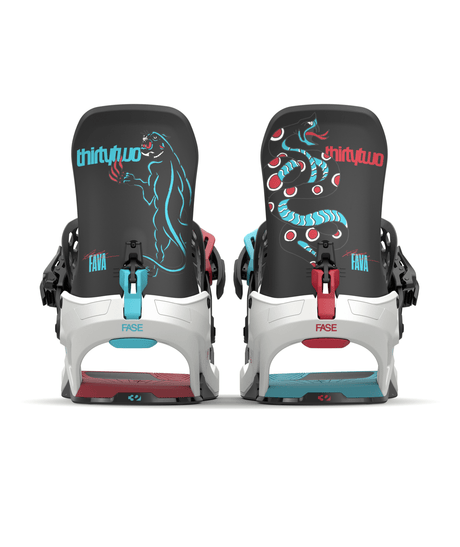 THIRTYTWO T32M Fase X Pat Fava Snowboard Bindings Grey 2026 Men's Snowboard Bindings Thirtytwo 