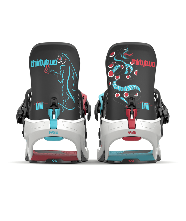 THIRTYTWO T32M Fase X Pat Fava Snowboard Bindings Grey 2026 Men's Snowboard Bindings Thirtytwo 