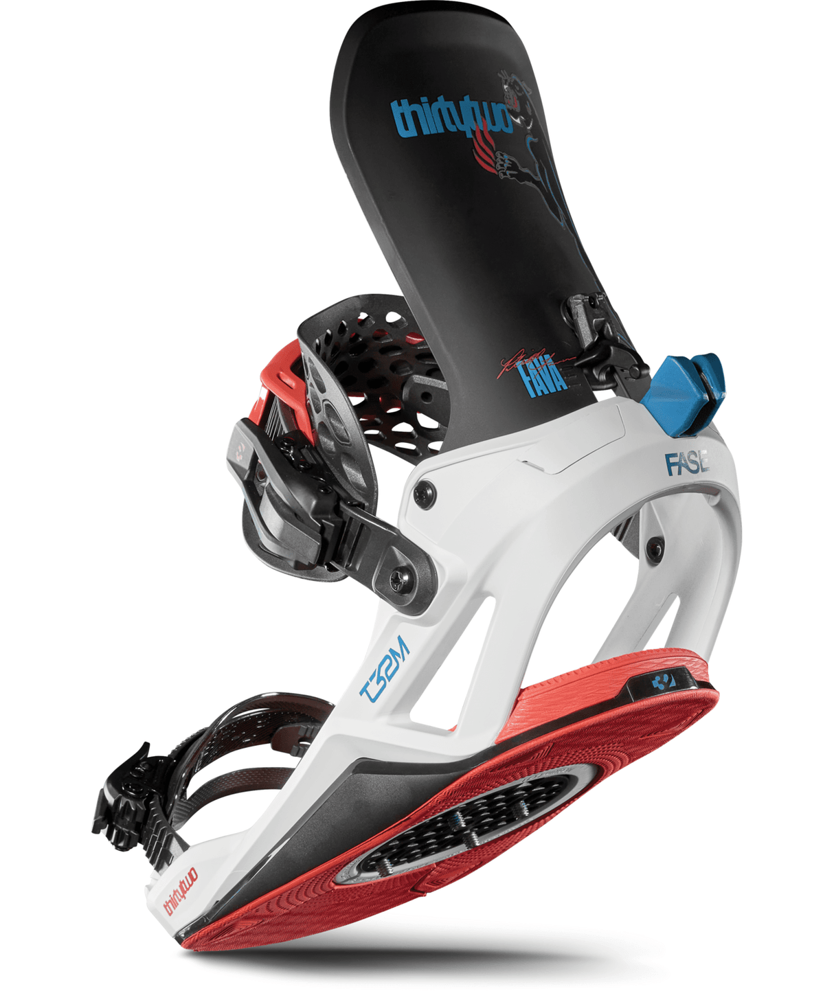 THIRTYTWO T32M Fase X Pat Fava Snowboard Bindings Grey 2026 Men's Snowboard Bindings Thirtytwo 