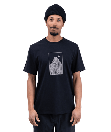 JONES Graphic Organic Cotton T-Shirt Stealth Black Men's Short Sleeve T-Shirts Jones Snowboards 