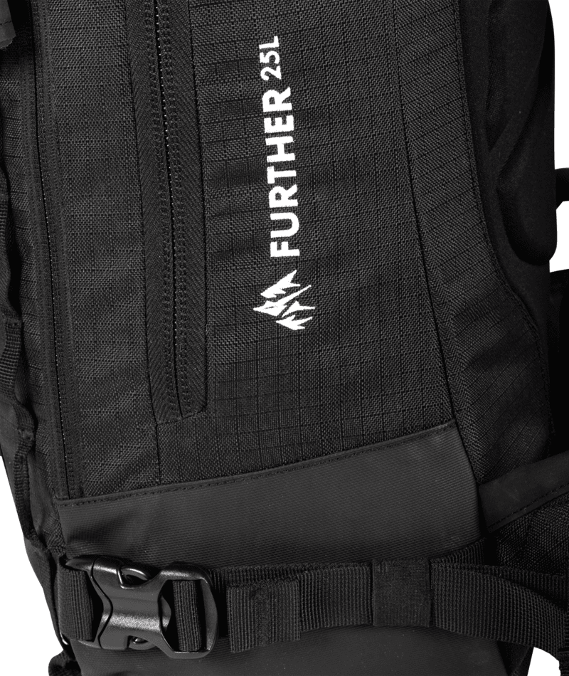 JONES Further 25L Backcountry Backpack Black Backcountry Backpacks Jones Snowboards 
