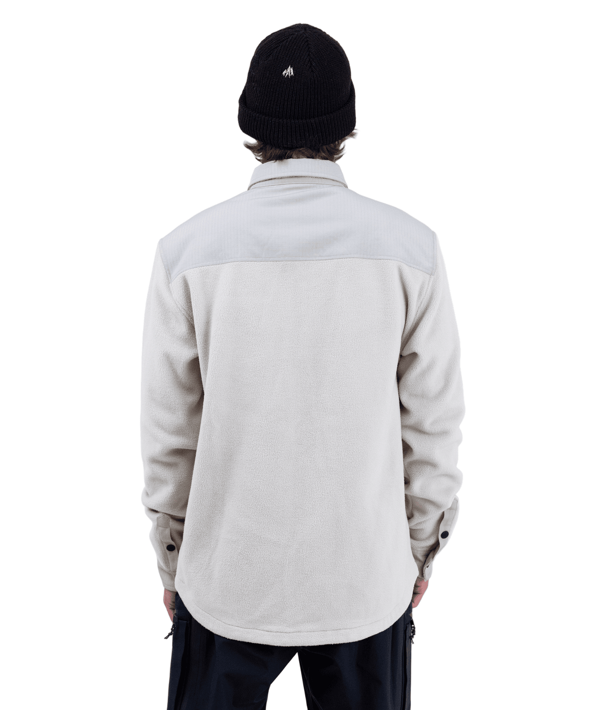 JONES December Recycled Fleece Shirt Smoke Grey Men's Base Layers Jones Snowboards 