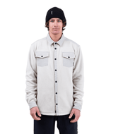 JONES December Recycled Fleece Shirt Smoke Grey Men's Base Layers Jones Snowboards 