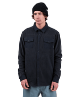 JONES December Recycled Fleece Shirt Stealth Black Men's Base Layers Jones Snowboards 