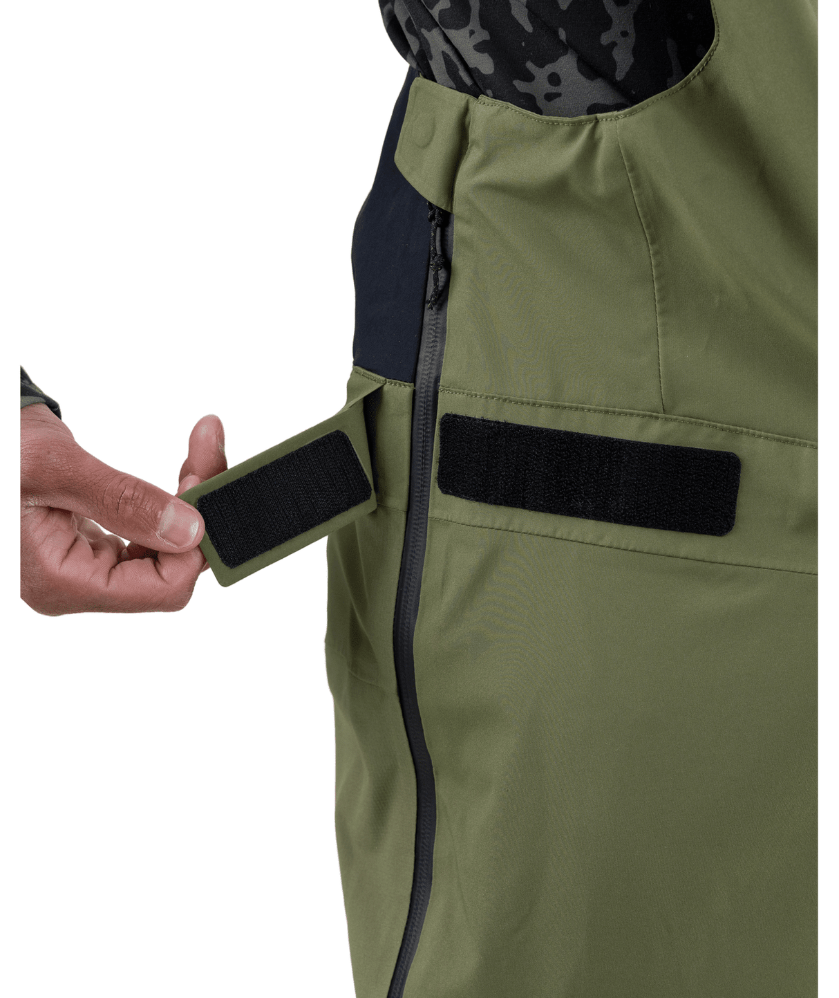 JONES MTN Surf Recycled Bib Snow Pants Moss Green 2026 Men's Snow Bib Pants Jones Snowboards 