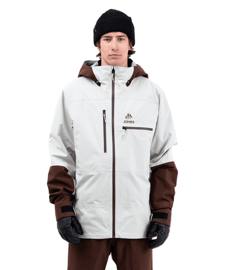 JONES Shralpinist Stretch Recycled 3L Snow Jacket Smoke Grey 2026 Men's Snow Jackets Jones Snowboards 