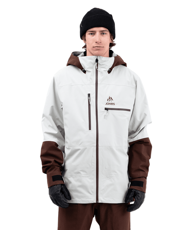JONES Shralpinist Stretch Recycled 3L Snow Jacket Smoke Grey 2026 Men's Snow Jackets Jones Snowboards 