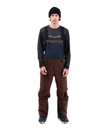 JONES Shralpinist Stretch Recycled 3L Bib Snow Pants Coffee Brown 2026 Men's Snow Bib Pants Jones Snowboards 