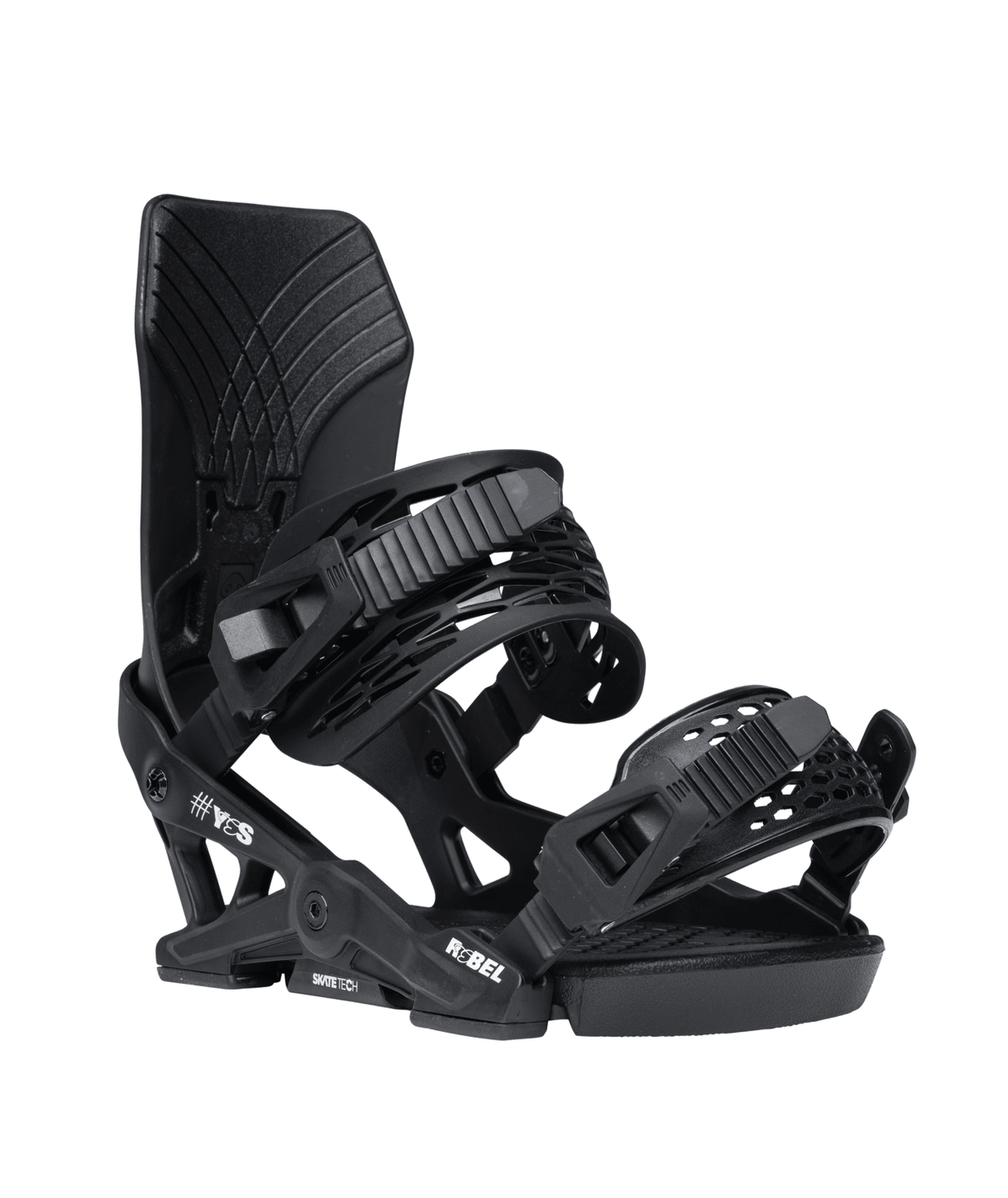 #YES Women's Rebel Snowboard Bindings Pitch Black 2026 Women's Snowboard Bindings Yes Snowboards 