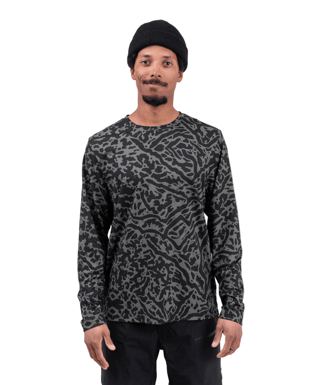 JONES Recycled Long Sleeve Tech T-Shirt Moss Green Men's Base Layers Jones Snowboards 