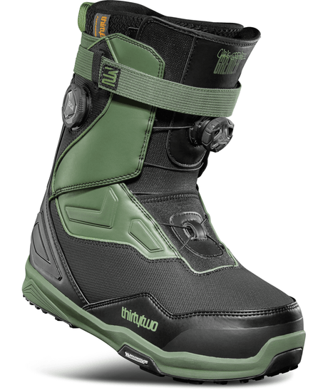 THIRTYTWO TM-2 XLT Double BOA X Grenier Snowboard Boots Black/Green 2026 Men's Snowboard Boots Thirtytwo 