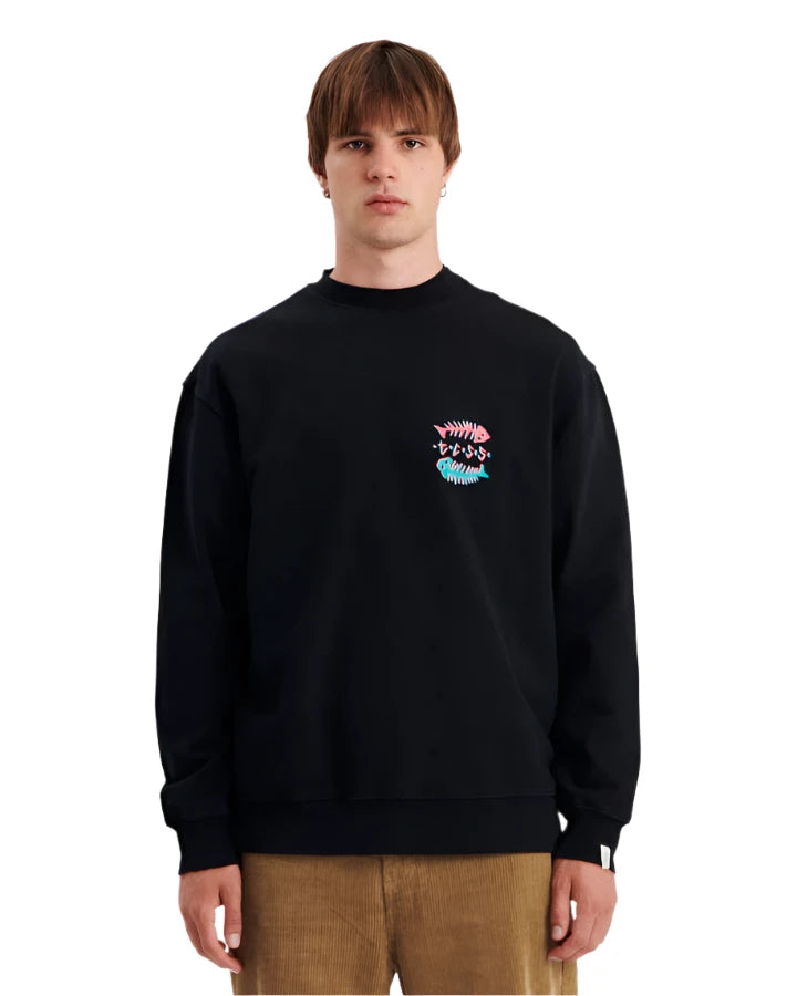 CRITICAL SLIDE Boneyard Crew Vintage Black Men's Crewnecks The Critical Slide Society 