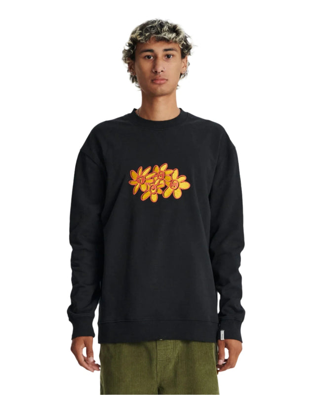 CRITICAL SLIDE Crazed Crew Vintage Black Men's Crewnecks The Critical Slide Society 