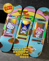 GIRL Hello Kitty & Friends Rainbow Blind Bag Carroll 8.5 Skateboard Deck Skateboard Decks Girl 