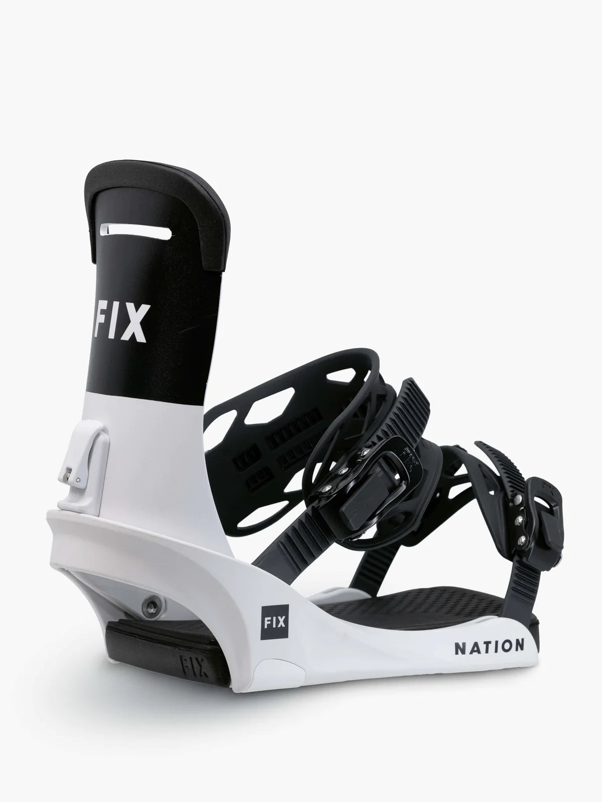 FIX Nation Snowboard Bindings White 2024 Men's Snowboard Bindings Fix Binding Co 