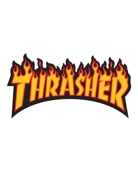 THRASHER Flame 6" Yellow Sticker Stickers Thrasher 