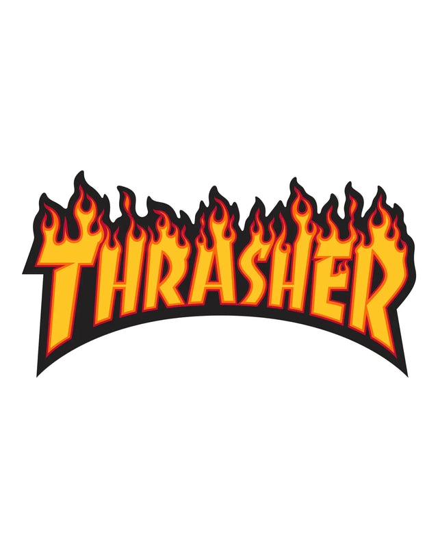 THRASHER Flame 6" Yellow Sticker Stickers Thrasher 