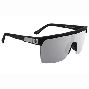 SPY Flynn 5050 Soft Matte Black - Happy Grey Green with Silver Spectra Mirror Polarized Sunglasses Sunglasses Spy 