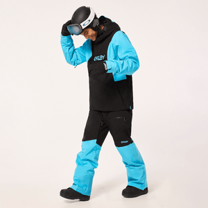OAKLEY Tnp Tbt Insulated Anorak Snow Jacket Black/Bright Blue 2024 Men's Snow Jackets Oakley 
