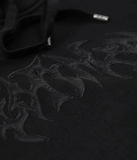 FORMER Puncture Satin Pullover Hoodie Black Men's Pullover Hoodies Former 