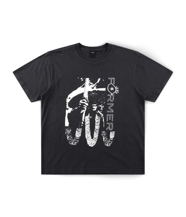 FORMER Sacrifice Shrunken T-Shirt Washed Black Men's Short Sleeve T-Shirts Former 