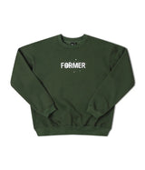 FORMER Legacy Scratch Crewneck Sweater Washed Green Men's Crewnecks Former 