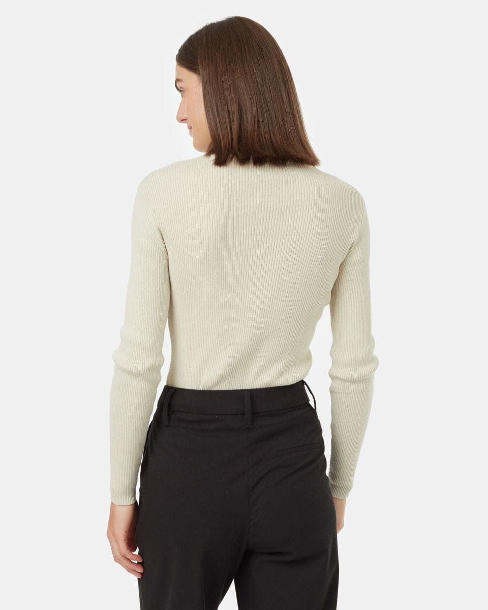 TENTREE Women's Highline Fine Gauge Turtleneck Pale Oak Women's Sweaters Tentree 