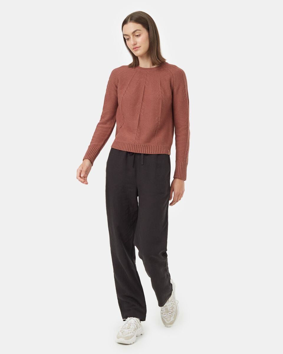 TENTREE Women's Highline TreeStitch Crew Sweater Mesa Red Women's Sweaters Tentree 