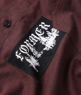 FORMER Vivian Engineered Long Sleeve Button-Up Shirt Bark